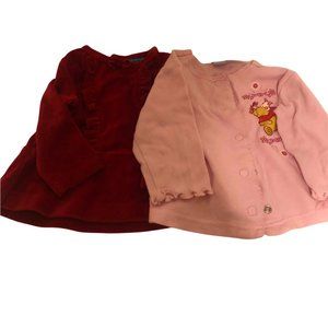 2  Girl's Tops 6 -9 Months 3 for $15